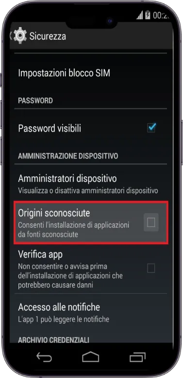 Impostazioni dispositivo
